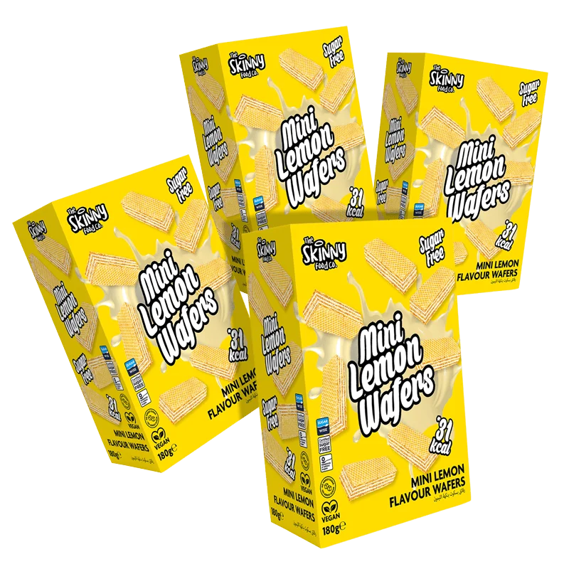 (Udsalg, Bedst før, 26. feb.) Tynde mini citronvafler 180 g x 4 stk. pakke