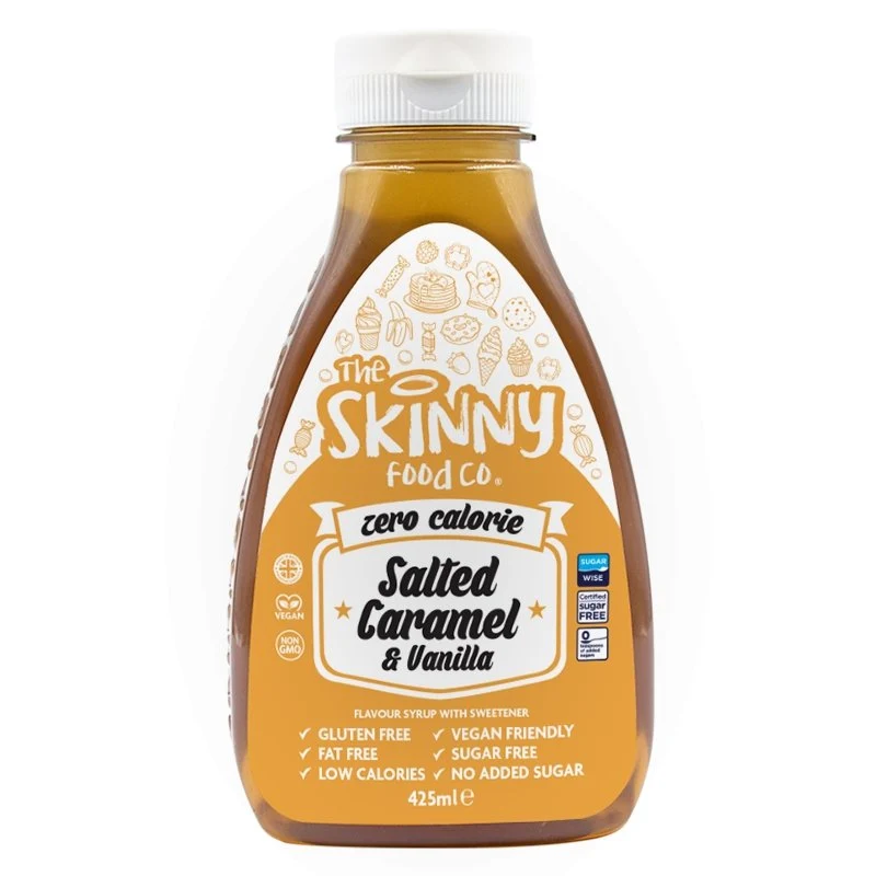 Saltet karamel Vanilje Næsten nul © Sukkerfri Skinny Sirup - 425ml