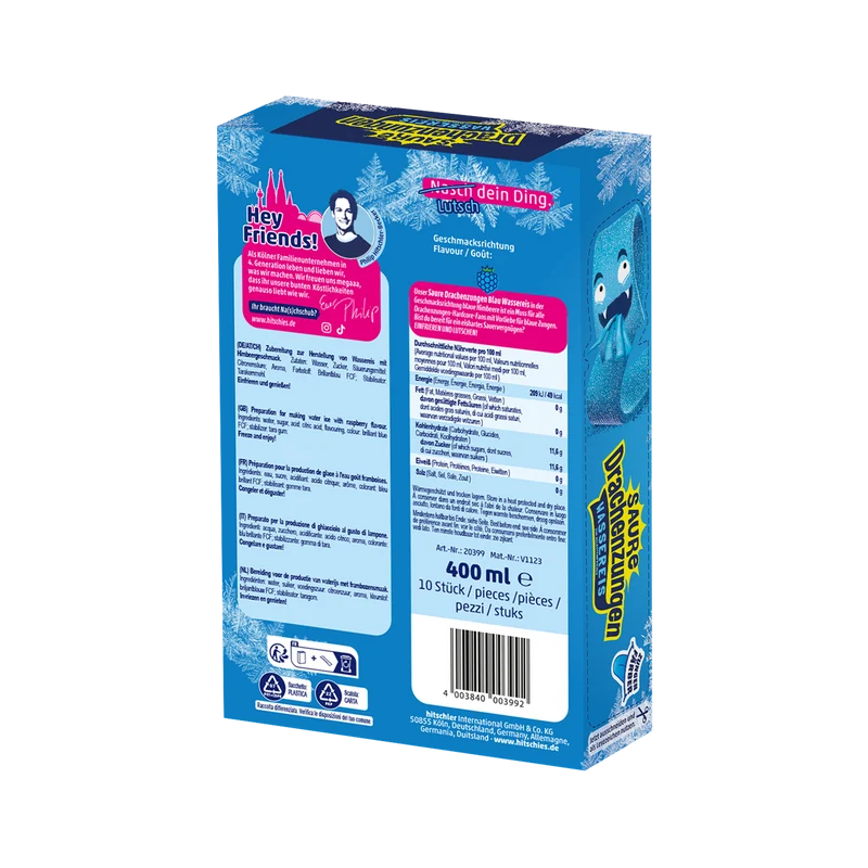 Saure Drachenzungen Wassereis Blau