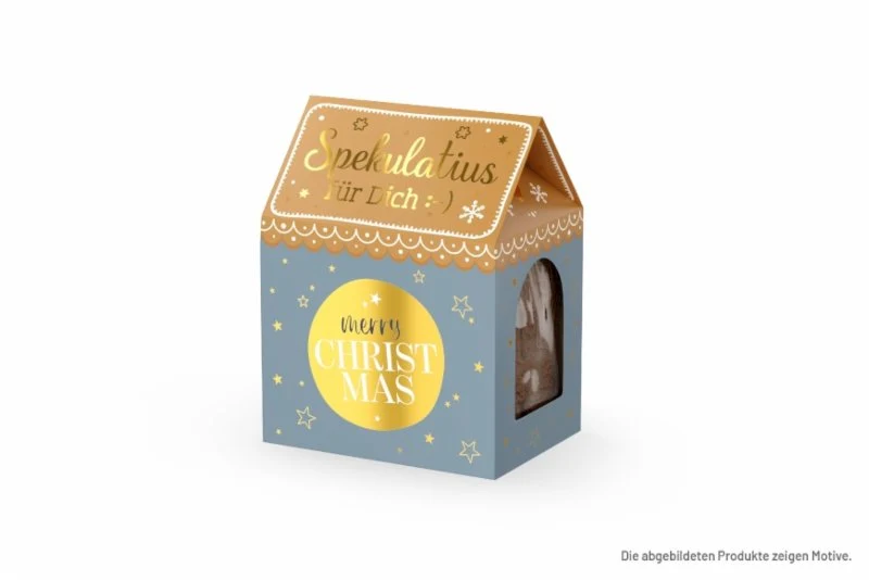 Weihnachts-Spekulatius Häuschen "Merry Christmas"