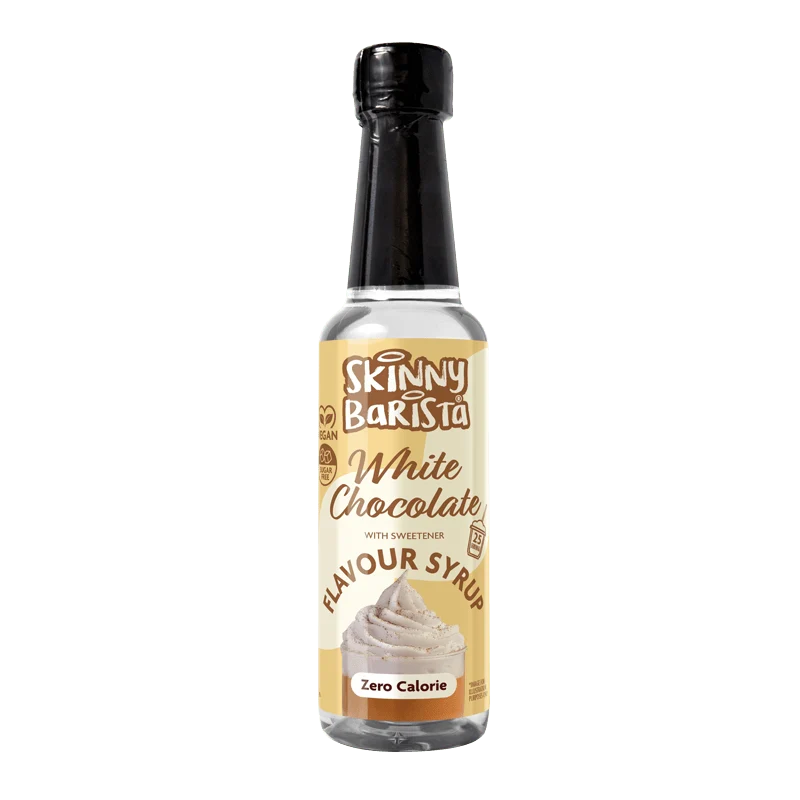 Skinny Barista Hvid Chokoladesmagssirup - Nul Kalorier Sukkerfri Skinny Kaffesirup - 250ml - LIMITED OPLAG