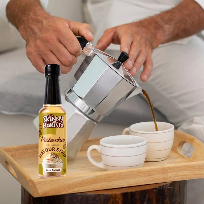 Skinny Barista Pistaciesirup - Kaloriefri, sukkerfri Skinny Kaffesirup - 250 ml - LIMITED EDITION