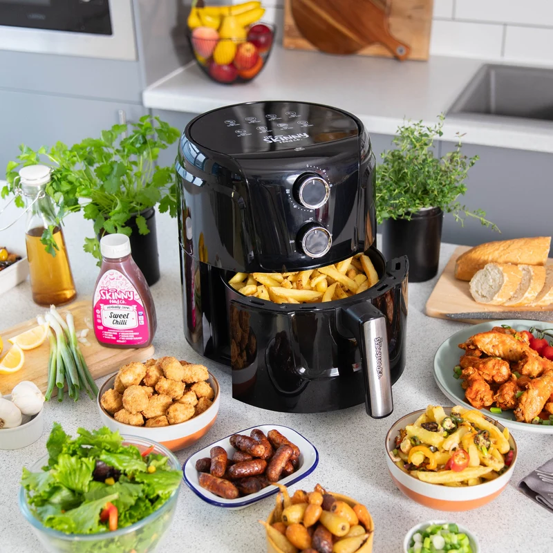 Skinny Food Co Black Air Fryer 4 liter 1450w (inklusive gratis Air Fryer Opskriftsbog) - Ninja Alternative