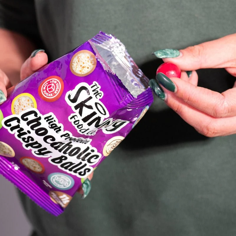 Højprotein Chocaholic Rainbow Chokolade Crispy Balls 35g