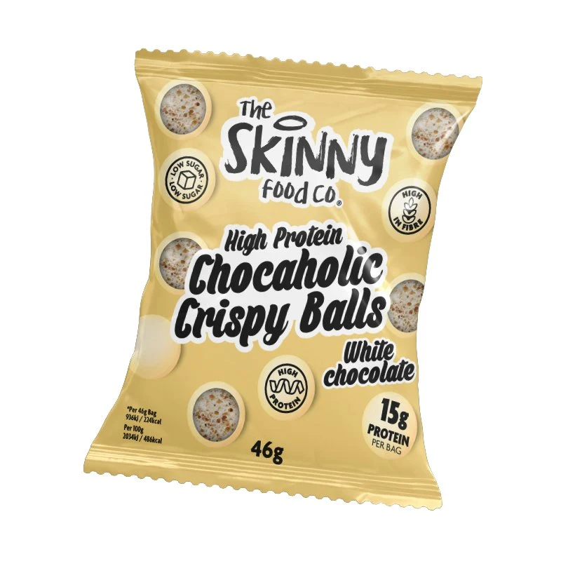 Højprotein Chocaholic Hvid Chokolade Sprøde Bolde 46g
