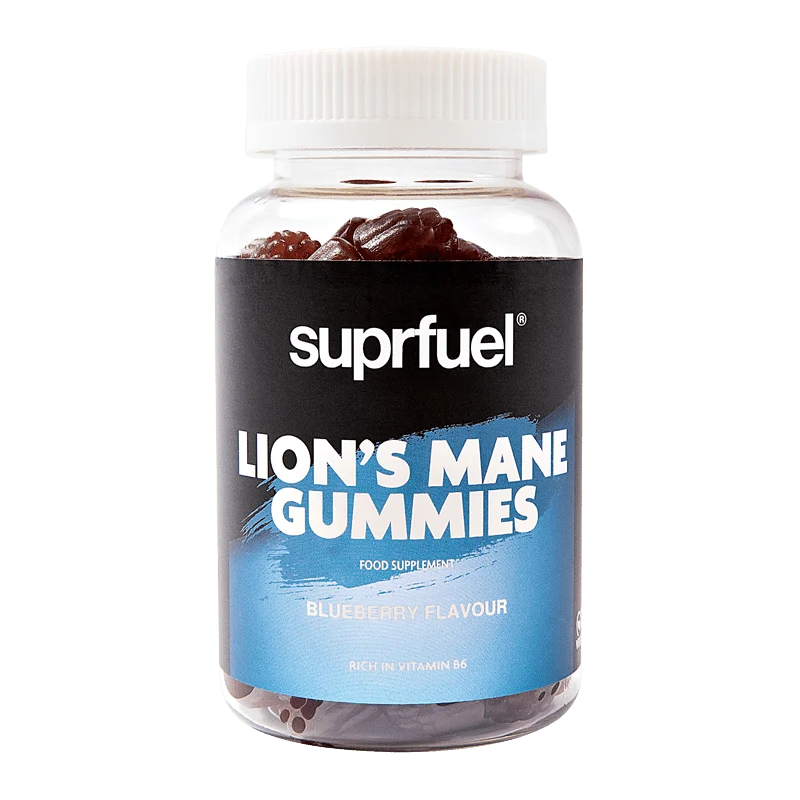 Suprfuel Lion's Mane Gummies med blåbærsmag 300mg - 60 Gummies