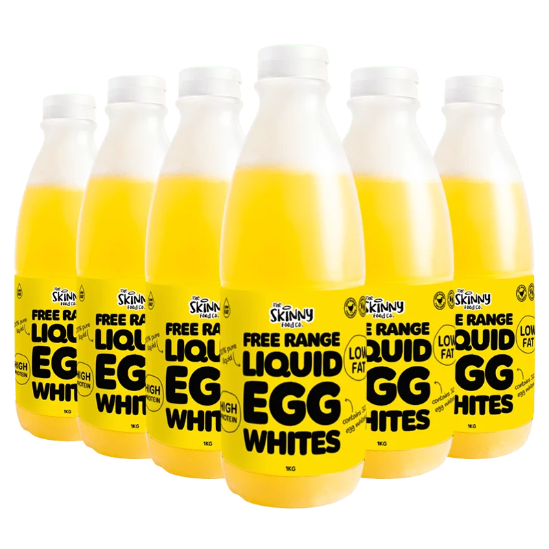 Tynde, flydende æggehvider fra fritgående høns - 6 x 1 liter æske