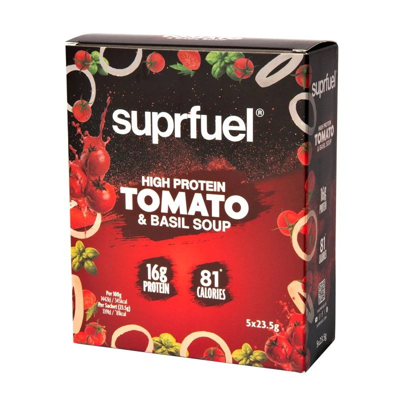 Suppruel højprotein tomat- og basilikumsuppe (5 måltider) 120 g