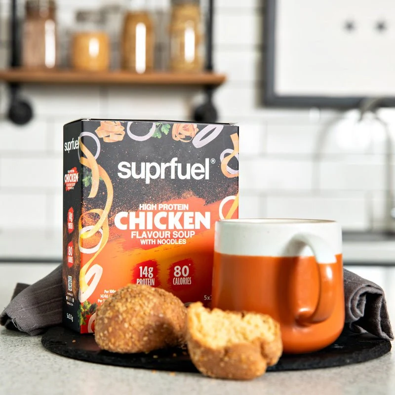 Suppruel højprotein kyllingsmagssuppe med nudler (5 måltider) 120g