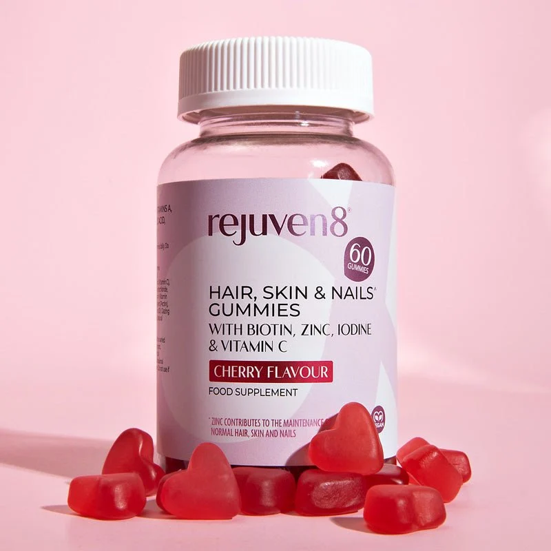 Rejuven8 Hår, hud og negle Kirsebærsmag Gummies - 60 Gummies
