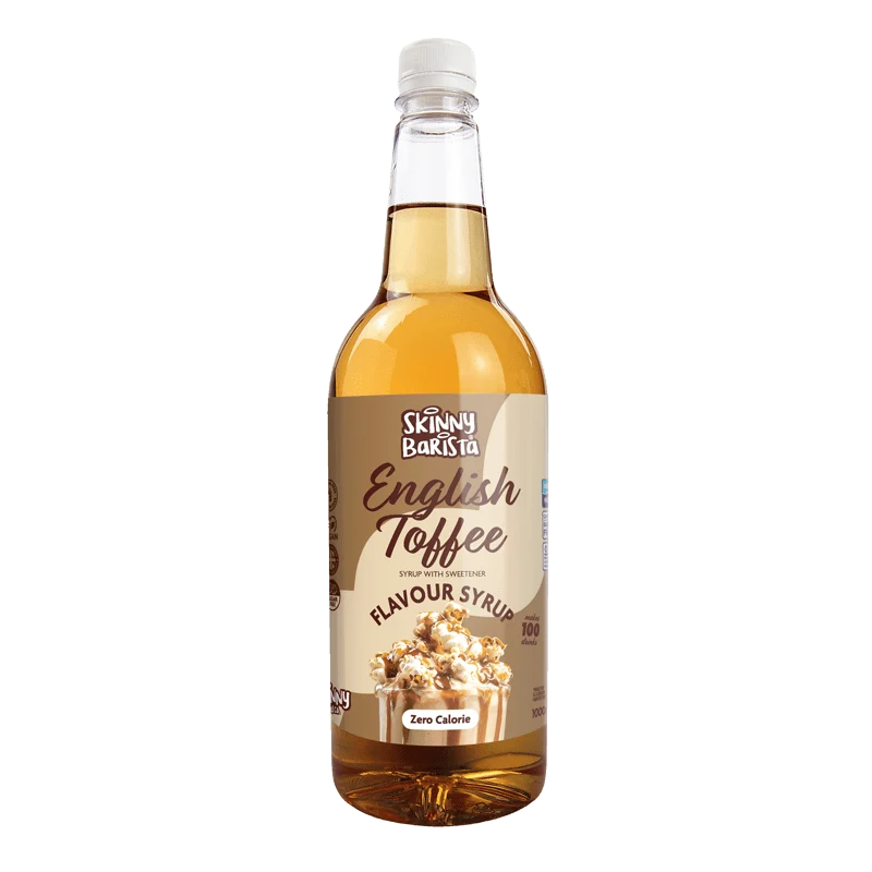 Skinny Barista engelsk toffeesirup - kaloriefri, sukkerfri Skinny kaffe - 1 liter