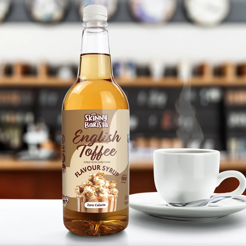 Skinny Barista engelsk toffeesirup - kaloriefri, sukkerfri Skinny kaffe - 1 liter