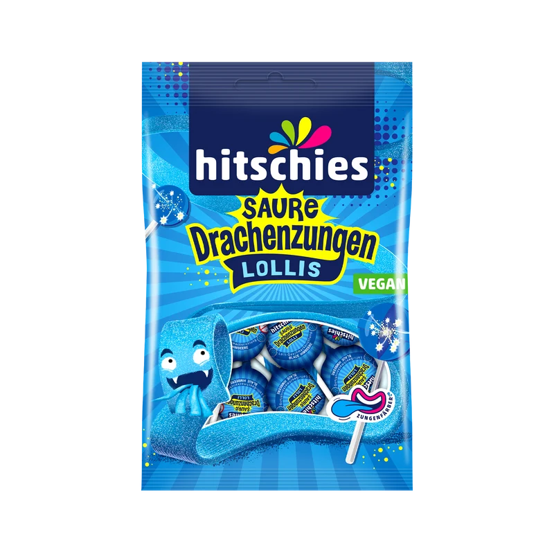 Saure Drachenzungen Lollis blau