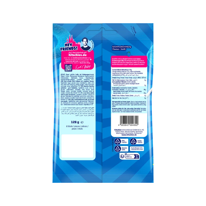Saure Drachenzungen Lollis blau