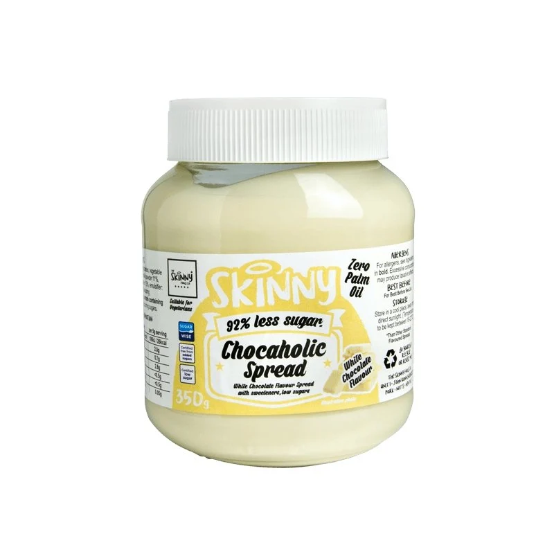Hvid chokoladepålæg - Chocaholic Skinny med lavt sukkerindhold 350g