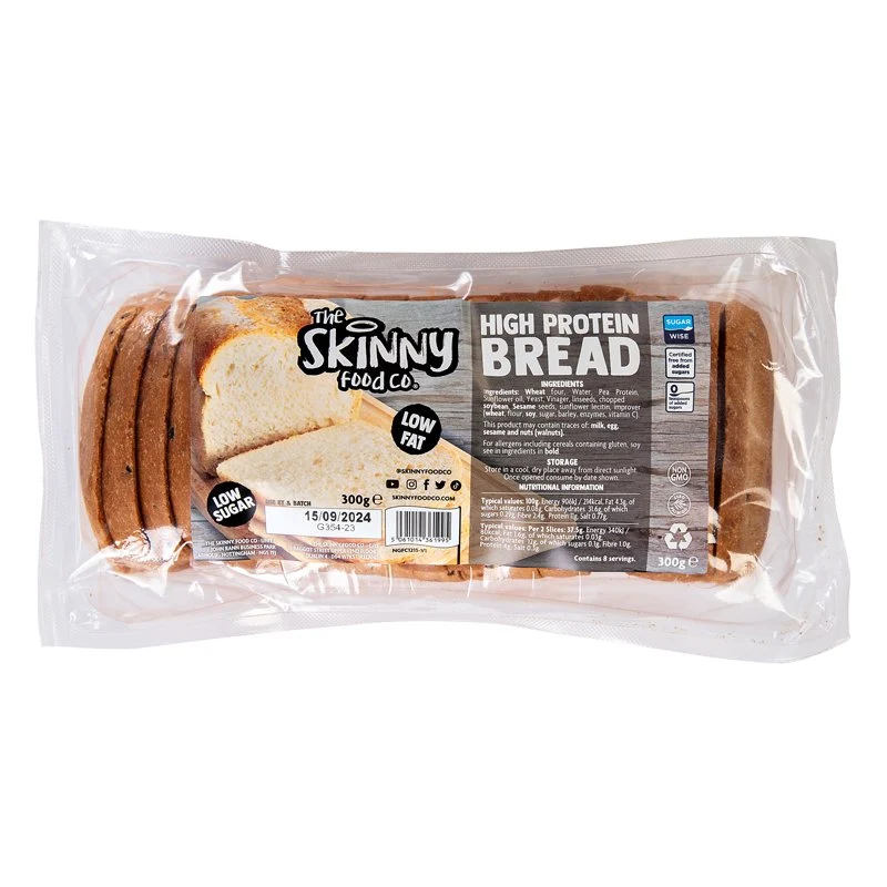 Tyndt hvidt brød med højt proteinindhold - 300 g - 10 g protein pr. portion