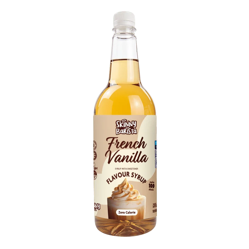 Skinny Barista Fransk Vaniljesmagssirup - Kaloriefri Skinny Kaffe - 1 Liter
