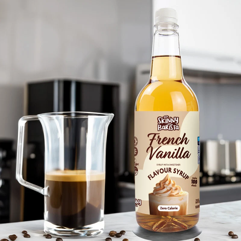 Skinny Barista Fransk Vaniljesmagssirup - Kaloriefri Skinny Kaffe - 1 Liter