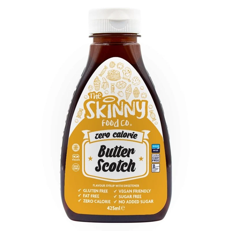 Butterscotch Flavor Sauce - Zero Calorie Sukkerfri Skinny Sirup - 425ml
