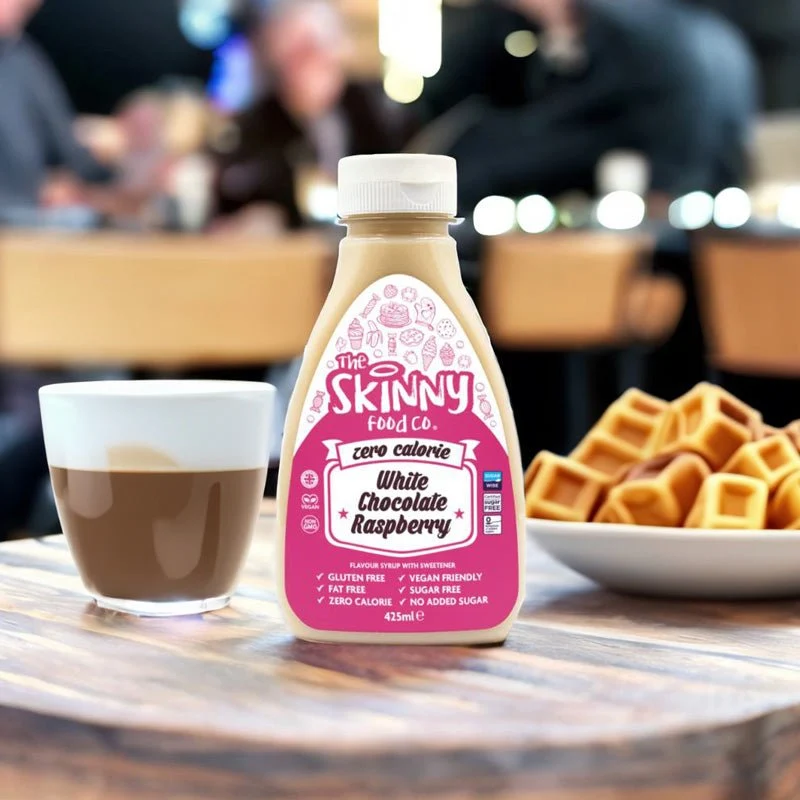 Hvid Chokolade Hindbær Sirup - Sukkerfri Skinny Sirup - 425ml