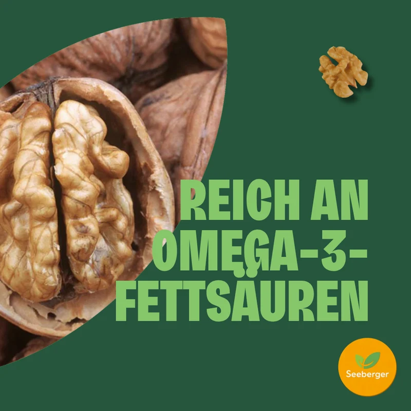 Seeberger Walnusskerne Multipack – 5 × 150 g, naturbelassen, reich an Omega-3-Fettsäuren