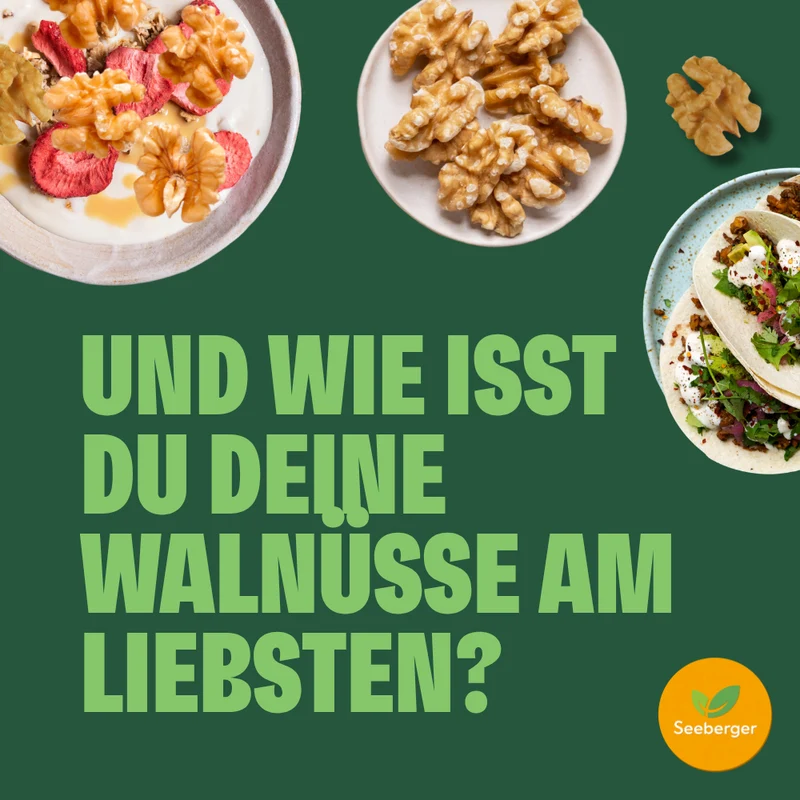 Seeberger Walnusskerne Multipack – 5 × 150 g, naturbelassen, reich an Omega-3-Fettsäuren