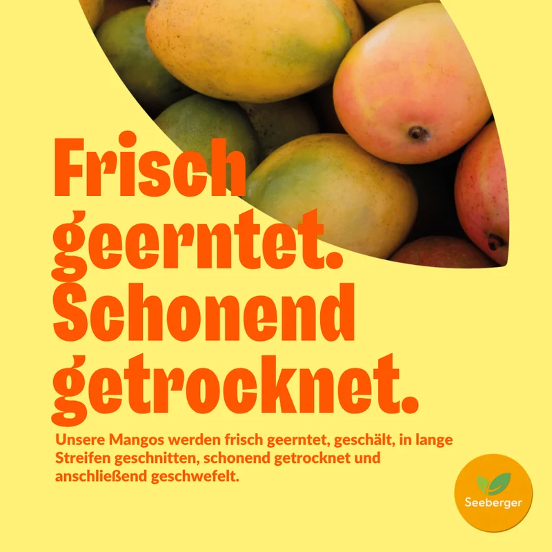 Seeberger getrocknete Mango Multipack – 6 × 100 g natürlich süßer Fruchtgenuss