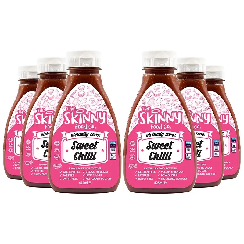 Etui Sweet Chilli Virtually Zero © Calorie Skinny Sauce - 425 ml x 6 enheder