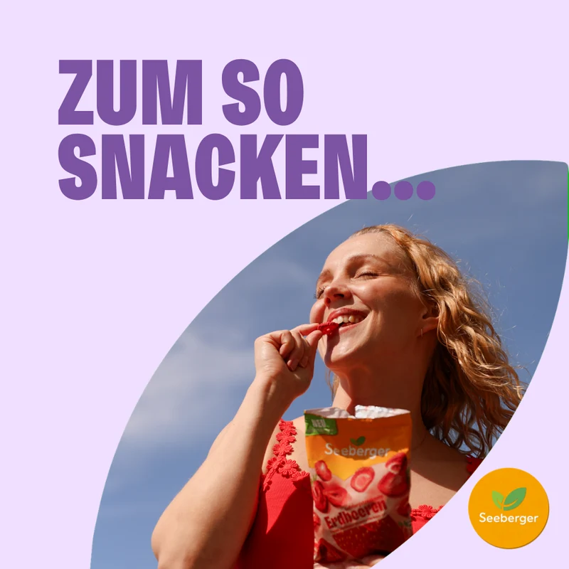 Seeberger gefriergetrocknete Erdbeeren Multipack – 10 × 15 g, 100 % Frucht, null Zusätze und voller Geschmack