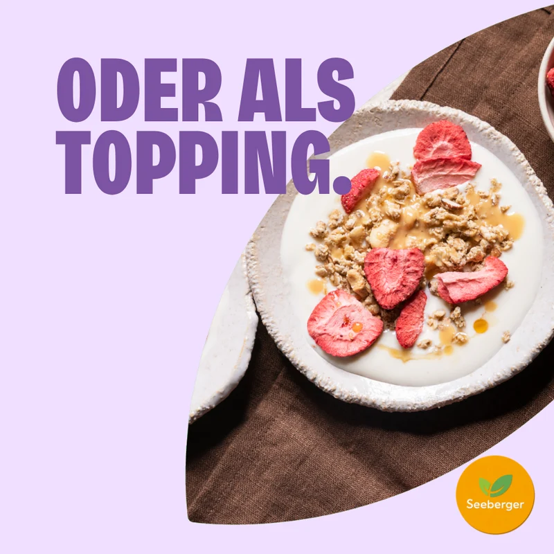Seeberger gefriergetrocknete Erdbeeren Multipack – 10 × 15 g, 100 % Frucht, null Zusätze und voller Geschmack