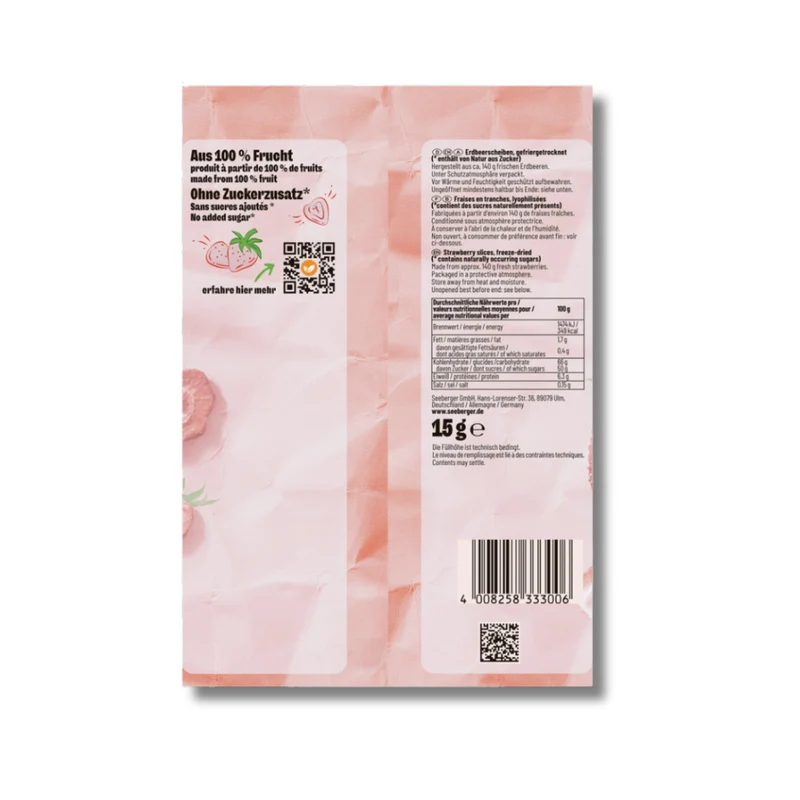 Seeberger gefriergetrocknete Erdbeeren Multipack – 10 × 15 g, 100 % Frucht, null Zusätze und voller Geschmack
