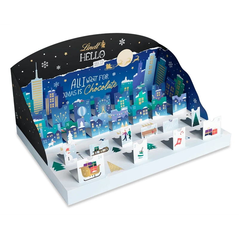 Lindt HELLO Adventskalender Pop Up 243 g