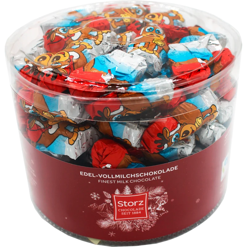Storz Mini Rentier Edelvollmilchschokolade – 100 Stück, 625 g