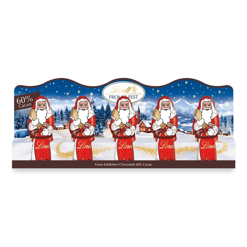 Lindt Mini-Weihnachtsmänner Edelbitter 50g