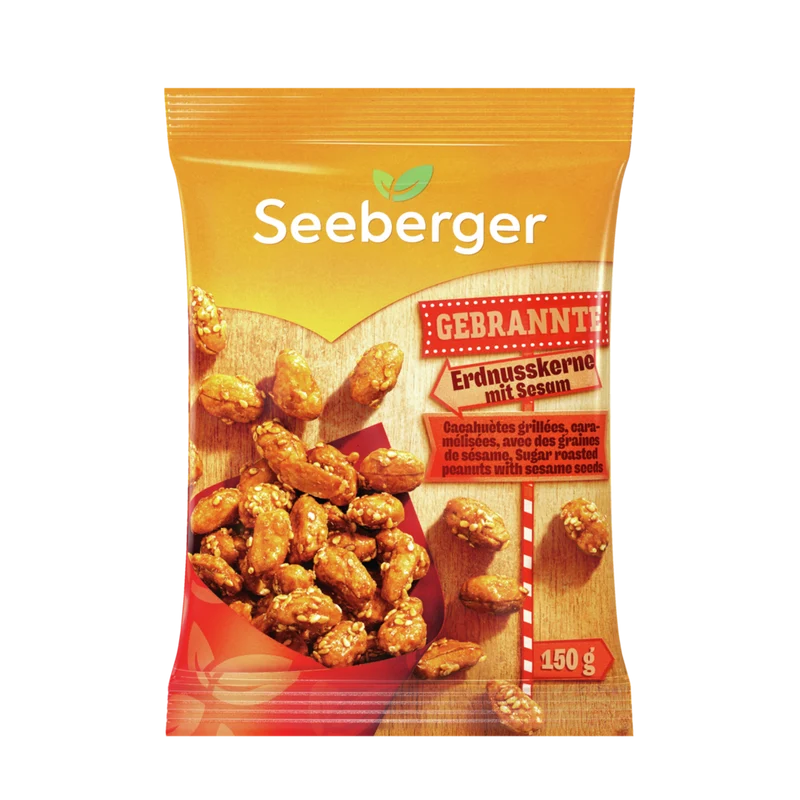 Gebrannte Erdnusskerne mit Sesam