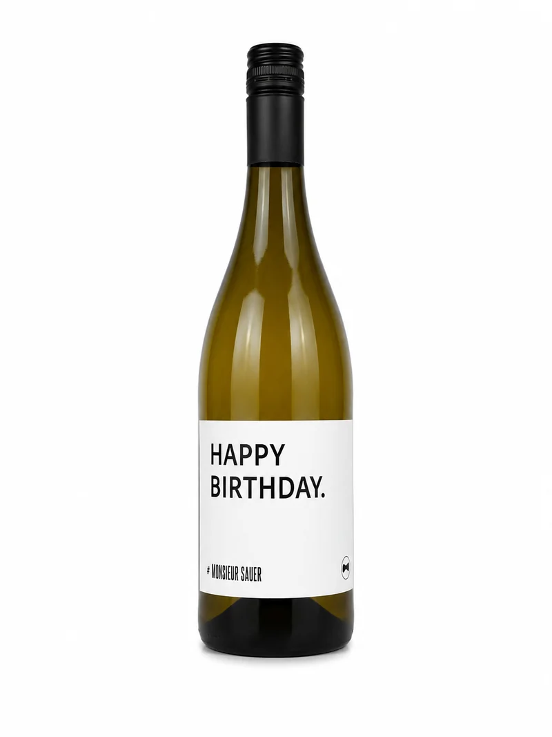 Wein "Happy Birthday" für Freunde und Familie zum Geburtstag