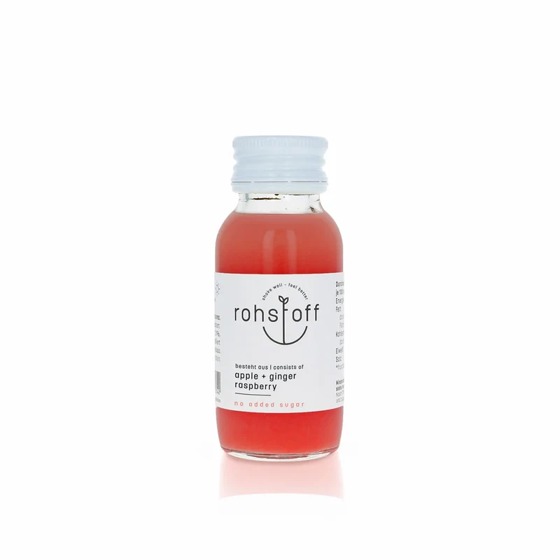 Mini Rohstoff Ingwer Apfel Himbeer Drink