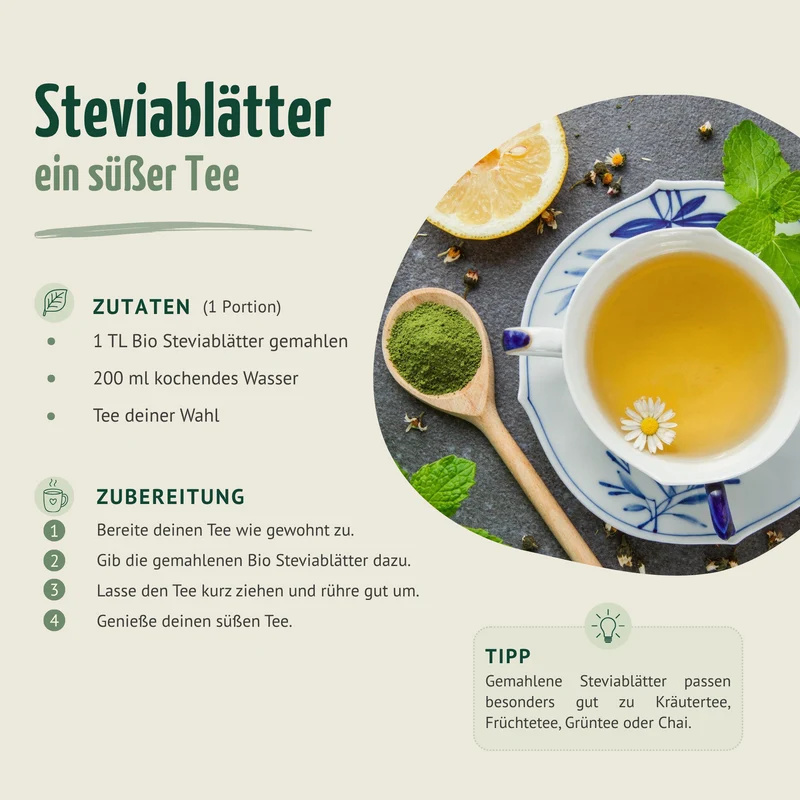 Bio Steviablätter gemahlen (100g)