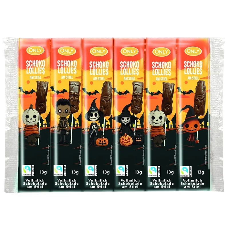 ONLY Geisterbahn Vollmilchschokolollies am Stiel 6 x 13 g