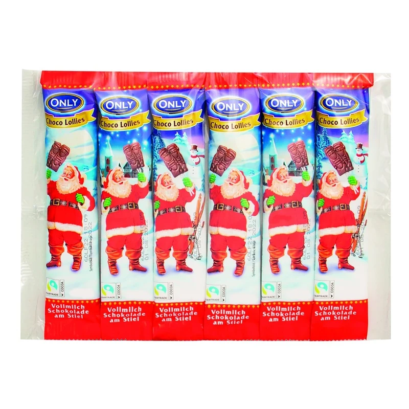 ONLY Weihnachten Vollmilchschokolollies am Stiel 6 x 13 g