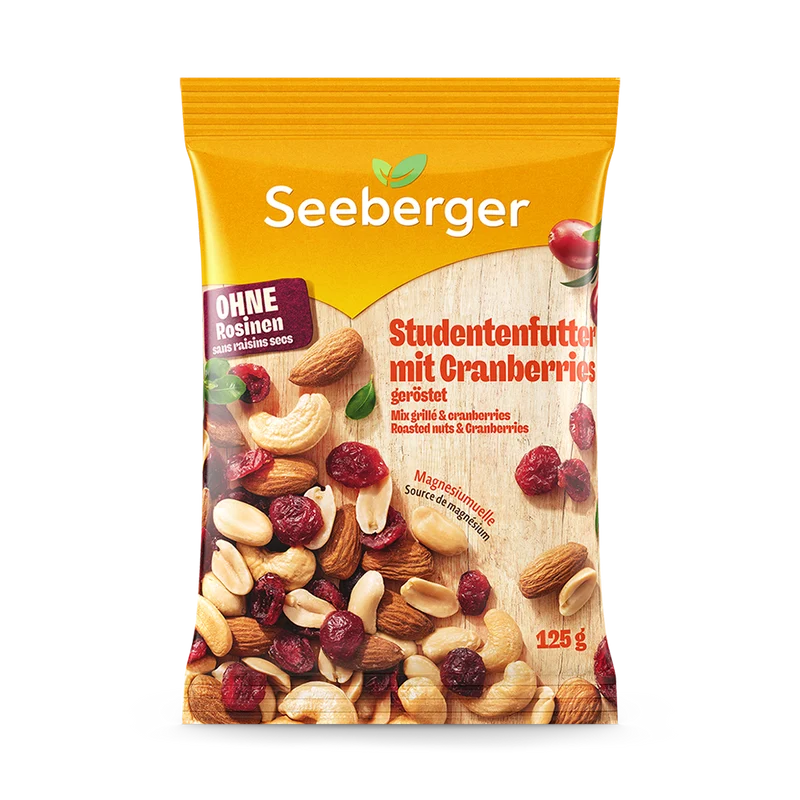 Studentenfutter mit Cranberries - geröstet