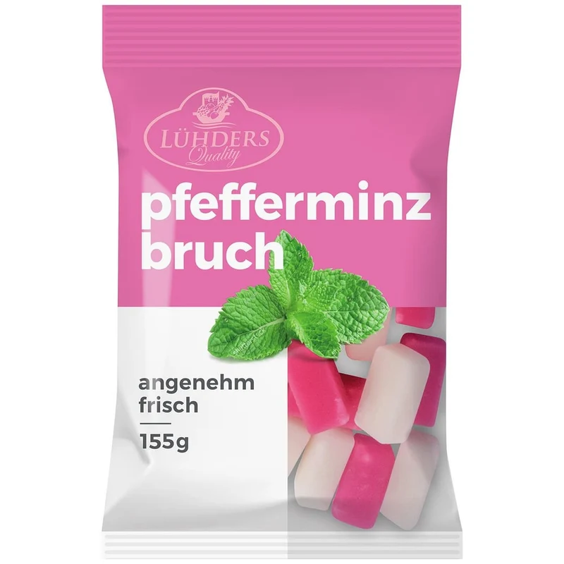 Lühders Pfefferminz-Bruch 155g Fondant