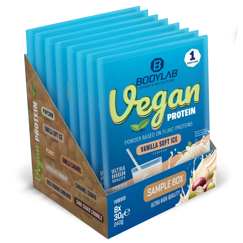 Vegan Protein Probierboxen (8 Proben je 30g)