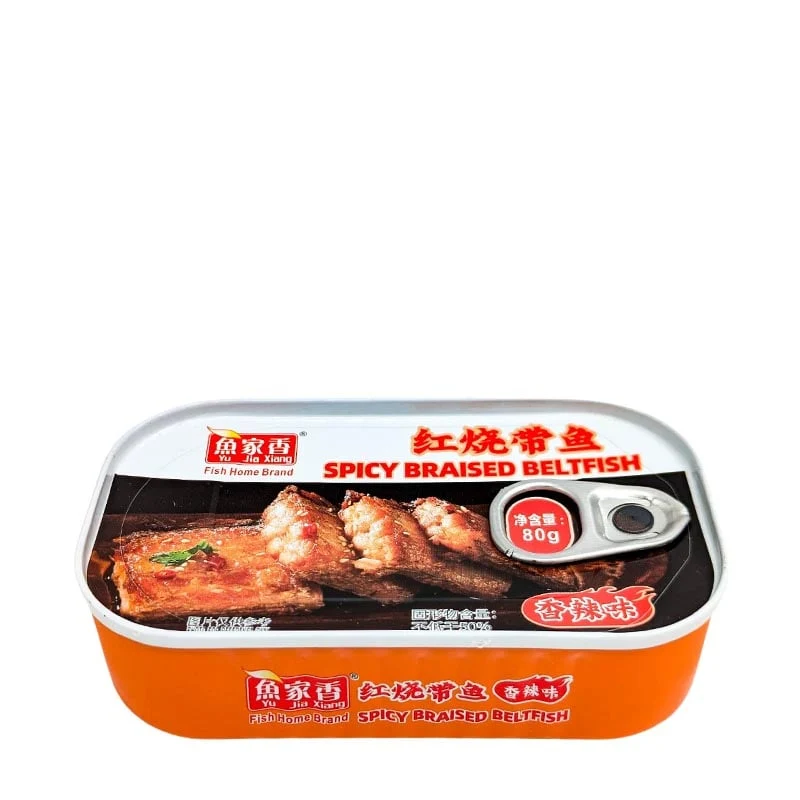 Rot geschmorter Beltfish in der Dose 80 g