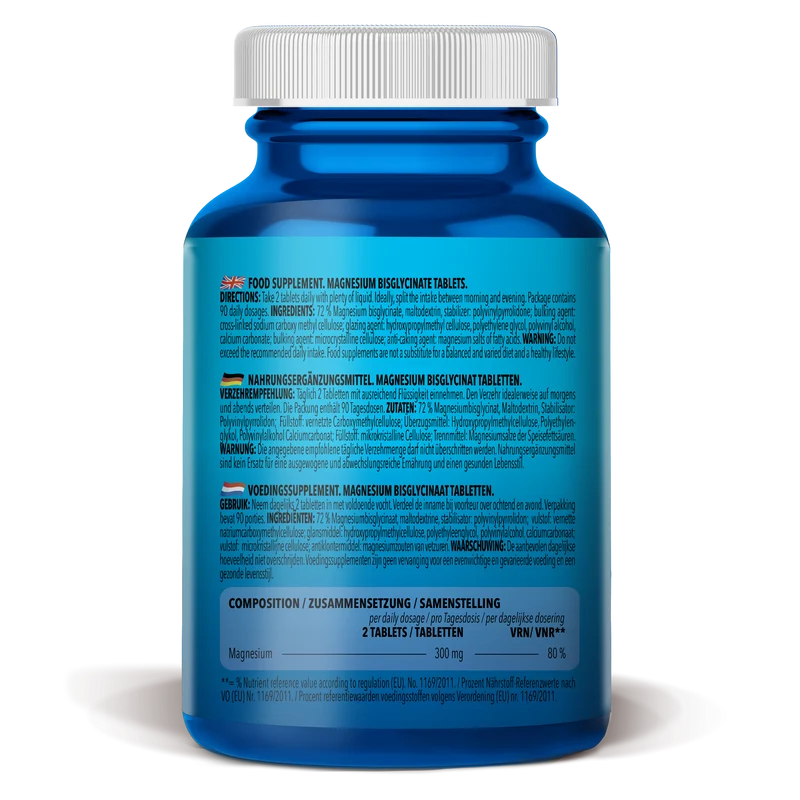 100% Magnesium Bisglycinat (180 Tabletten)