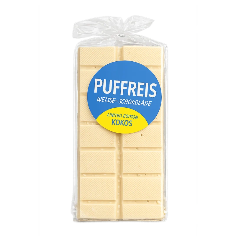 WAWI Puffreis Weiß Kokos Knusperschokolade Bruch 500g