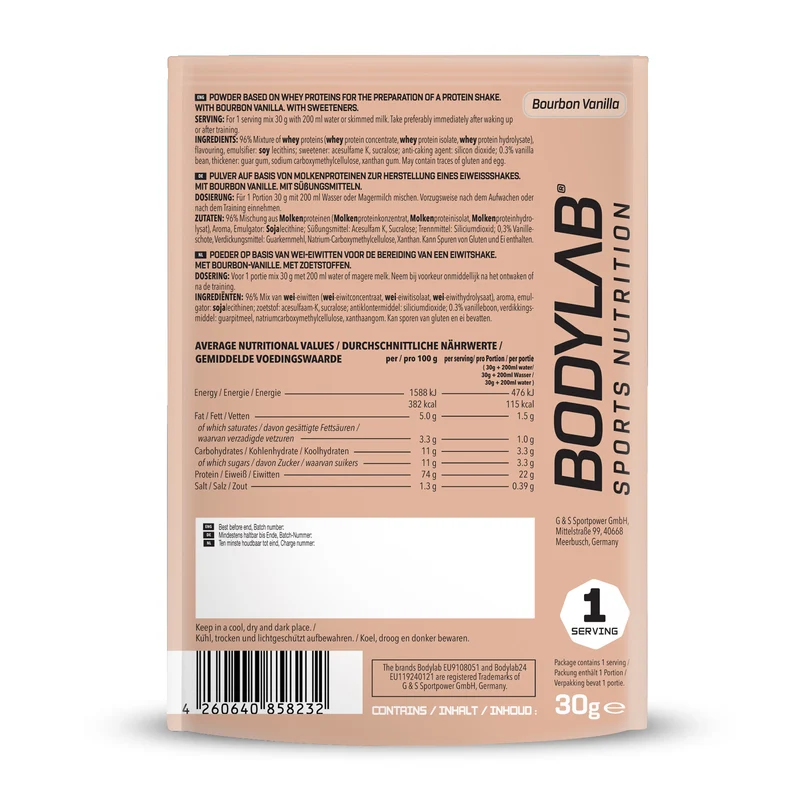 Whey Protein Probierboxen (8 Proben je 30g)