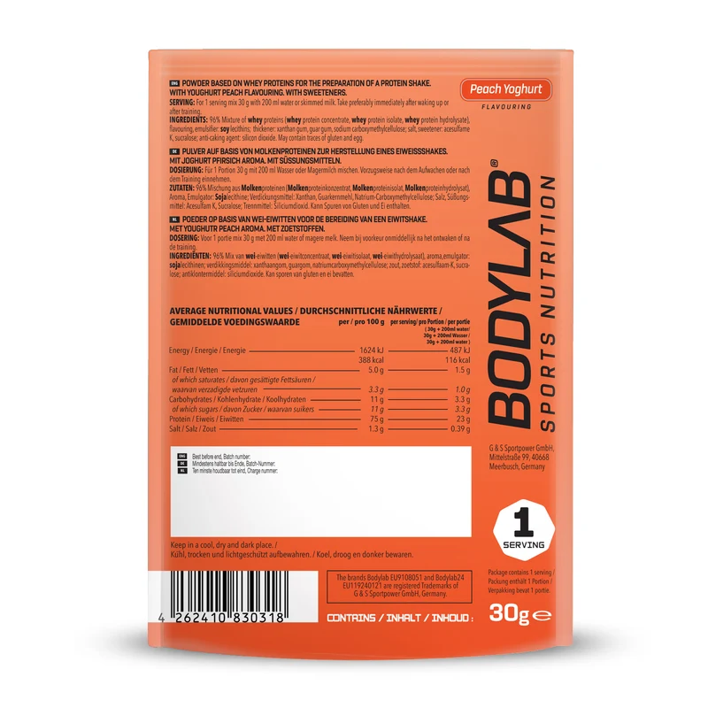 Whey Protein Probierboxen (8 Proben je 30g)