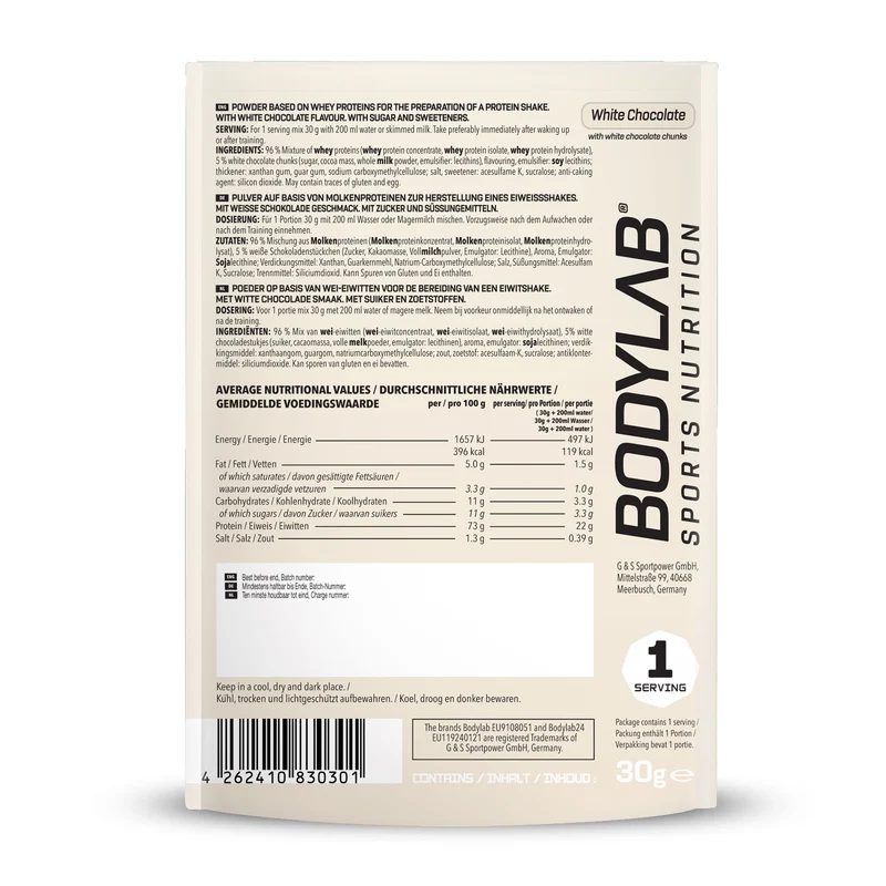 Whey Protein Probierboxen (8 Proben je 30g)