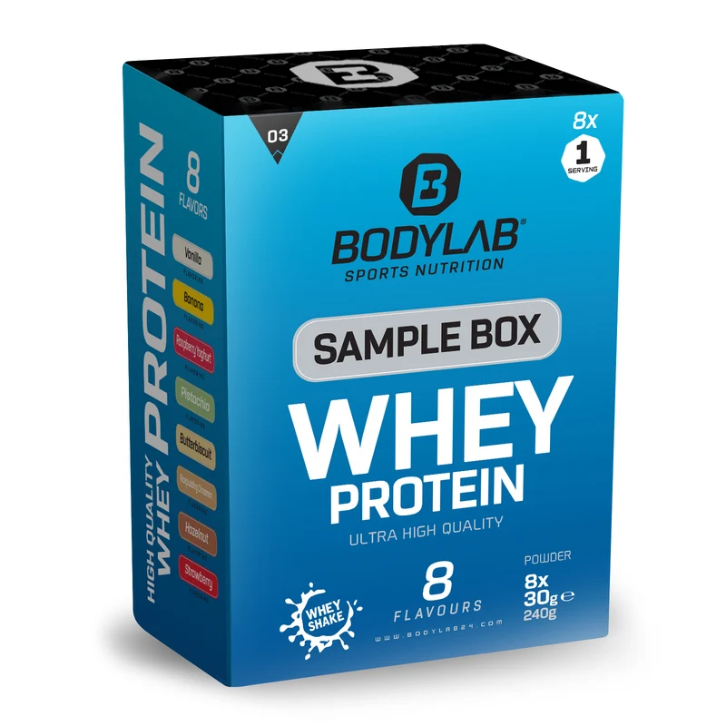 Whey Protein Probierboxen (8 Proben je 30g)